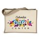 aerial view a natural josephine(tm) custom cotton tote bag - 4- color heat transfer, image 1 of 2