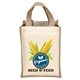 aerial view a natural mimi(tm) tote bag - 4- color heat transfer, image 1 of 4