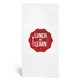 aerial view a white 12 sos paper bag usa made - 4- color heat transfer, image 1 of 2