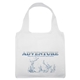 aerial view a white adventure(tm) foldable recycled tote - 16 x 4 x 14.5 - sublimation imprint, image 1 of 4