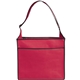 aerial view a red ultimate(tm) tote bag w / reflective glossy sparkle, image 1 of 5