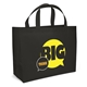 a black giant saver tote bag - 4- color heat transfer