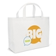 a white giant saver tote bag - 4- color heat transfer