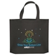 a black thrifty tote bag - 4- color heat transfer