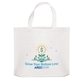 a white thrifty tote bag - 4- color heat transfer