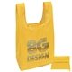 a yellow t - pac(tm) tote bag w / reflective glossy sparkle