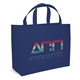 a royal blue giant saver tote bag w / reflective glossy sparkle
