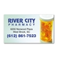 aerial view a pill bottle business card magnet with logo, image 1 of 2