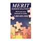 aerial view a puzzle business card magnet with logo, image 1 of 2