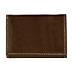 aerial view a coffee brown andrew philips(r) contrast stitch tri - fold wallet, image 1 of 3