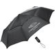 aerial view a charcoal shed rain(tm) windjammer(r) 42 vented auto - open compact umbrella, image 1 of 2