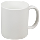 aerial view a white 11 oz full color stoneware executive mug, image 1 of 5