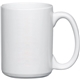 aerial view a white 15 oz full color white stoneware magna mug, image 1 of 3