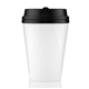 aerial view a black 10 oz im not a paper cup tumbler, image 1 of 3