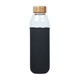 aerial view a black 18 oz lucerne bottle, image 1 of 4