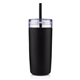 aerial view a black 32 oz bermuda tumbler, image 1 of 3
