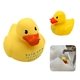 a yellow promotional large duck toy