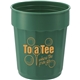 aerial view a green fluted 16 oz recycled stadium cup, image 1 of 3