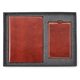 aerial view a brown pms 168 2- piece gift set, image 1 of 5