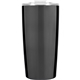 aerial view a titanium grey with clear lid 20 oz odin vacuum travel insulated stainless steel tumbler, image 1 of 2