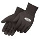 a dark brown brown jersey work gloves
