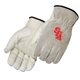 a cream/smoke driver gloves with grain patched palm / smoke split leather back