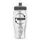 a clear bottle & gray lid poly - pure - 27 oz transparent bottle with push pull lid
