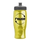 a transparent yellow bottle & gray lid poly - pure - 27 oz transparent bottle with push pull lid