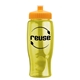 a transparent yellow bottle & athletic gold lid poly - pure - 27 oz transparent bottle with push pull lid
