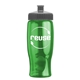 a transparent green bottle & gray lid poly - pure - 27 oz transparent bottle with push pull lid
