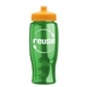 a transparent green bottle & athletic gold lid poly - pure - 27 oz transparent bottle with push pull lid