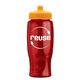 a transparent red bottle & athletic gold lid poly - pure - 27 oz transparent bottle with push pull lid