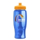 a athletic gold lid & transparent blue bottle poly - pure - 27 oz transparent bottle with push pull lid and digital imprint