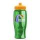 a athletic gold lid & transparent-green bottle poly - pure - 27 oz transparent bottle with push pull lid and digital imprint