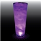 a clear with violet led 24 oz single light large volume tall plastic cup