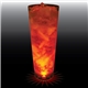 a clear with orange led 24 oz single light large volume tall plastic cup