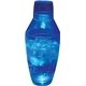 a clear with blue led 8 oz single light 3 piece martini top plastic cocktail shaker