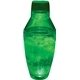 a clear with green led 8 oz single light 3 piece martini top plastic cocktail shaker