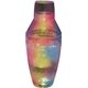 a clear with tri-color led 8 oz single light 3 piece martini top plastic cocktail shaker