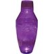 a clear with violet led 8 oz single light 3 piece martini top plastic cocktail shaker