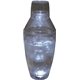a clear with white led 8 oz single light 3 piece martini top plastic cocktail shaker