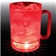 a clear with red dome 16 oz lites up plastic mug with handle