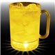 a clear with yellow dome 16 oz lites up plastic mug with handle
