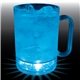 a clear with blue dome 16 oz lites up plastic mug with handle