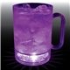 a clear with purple dome 16 oz lites up plastic mug with handle