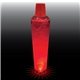 a clear with red led 32 oz single light 3 piece large volume plastic cocktail shaker