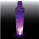 a clear with violet led 32 oz single light 3 piece large volume plastic cocktail shaker