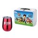 a white lunchbox & red wine glass retro lunchbox + single 10 oz stemless wine glass in vacuum formed insert