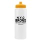 a white bottle & athletic gold lid the athlete - 32 oz sports premium bottle