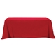 a red (pms 200) flat poly / cotton 4- sided table cover - fits 8 standard table